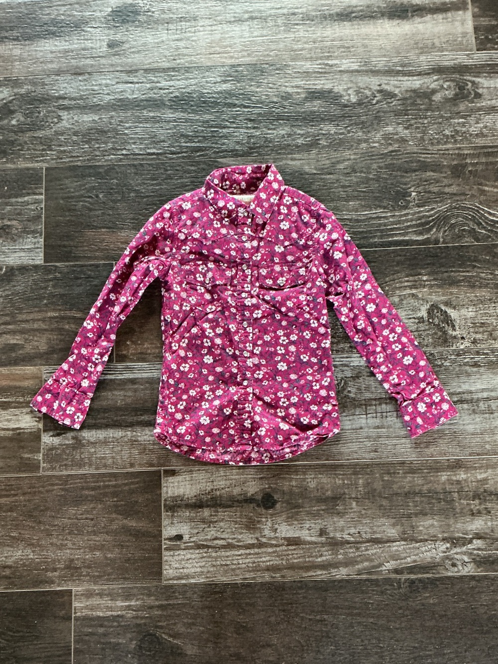 Bundle of 2 girls pearl snap button down tops